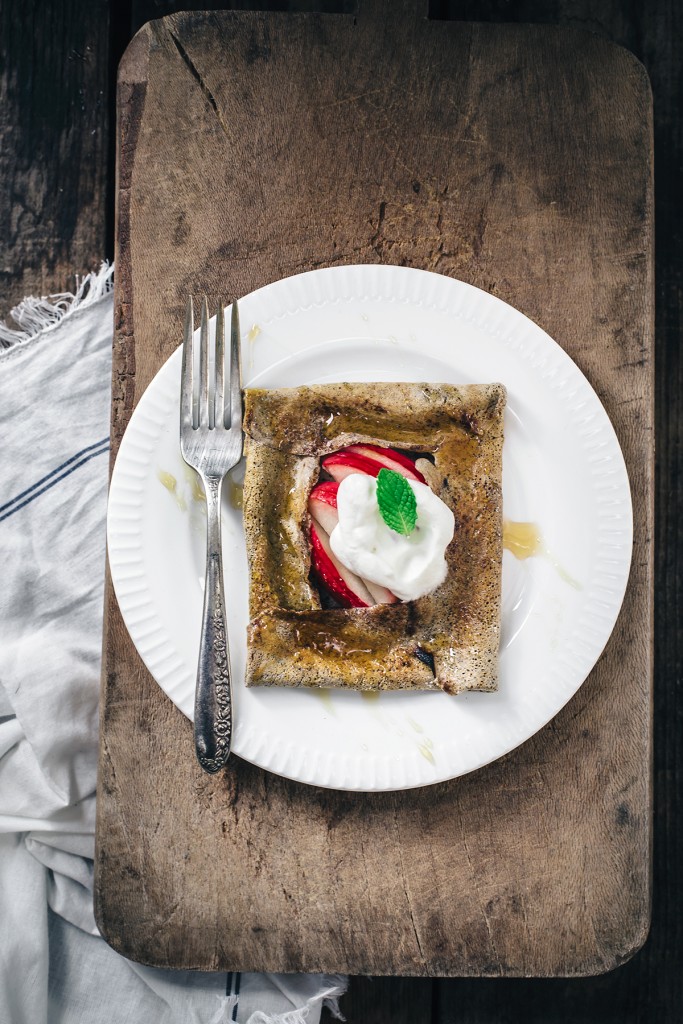 Pear and Apple Buckwheat Crêpe Galettes