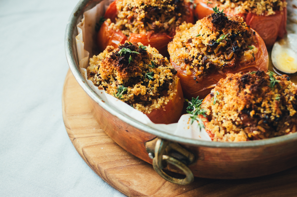 Beef and Rice Stuffed Tomatoes