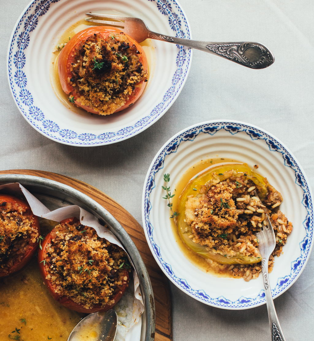 Beef and Rice Stuffed Tomatoes