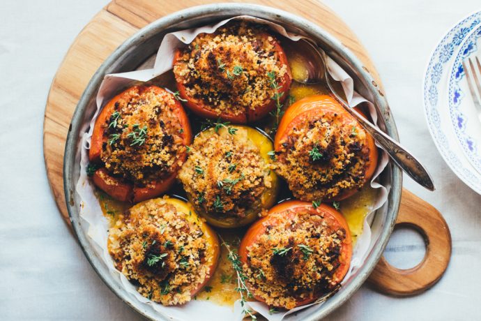 Beef and Rice Stuffed Tomatoes