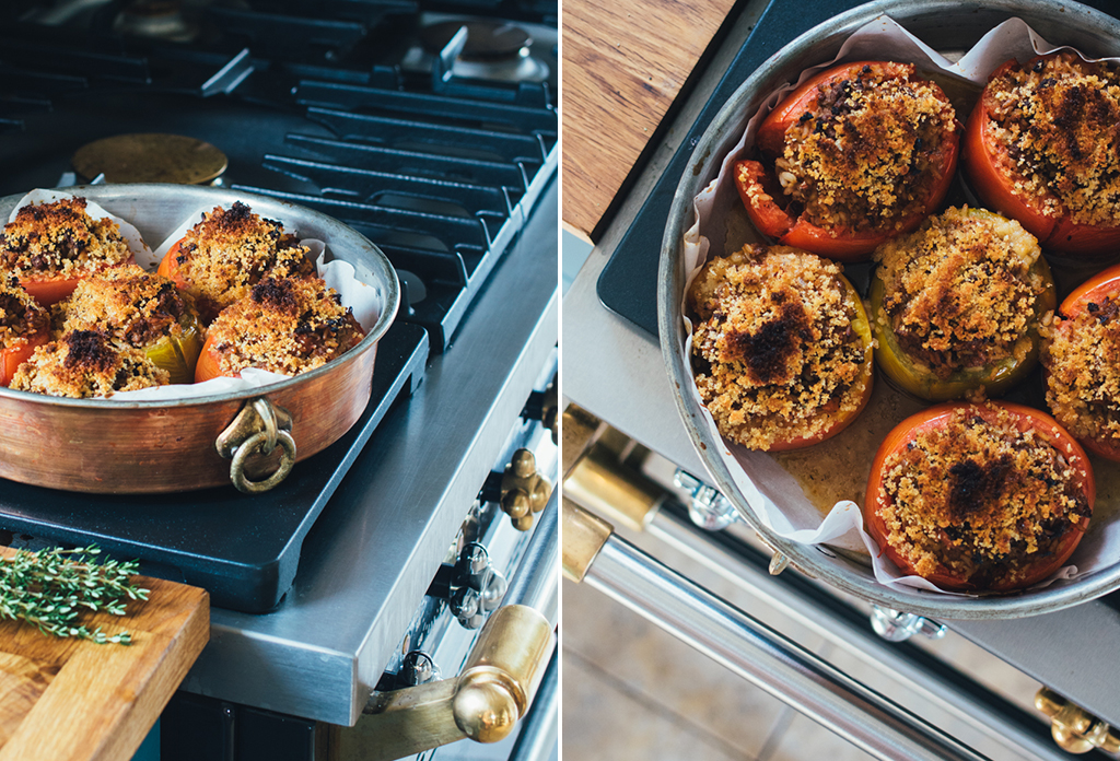 Beef and Rice Stuffed Tomatoes