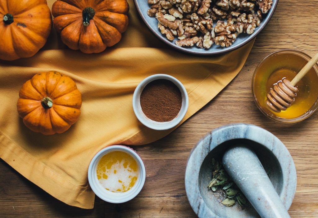 Pumpkin and Walnut Brioche