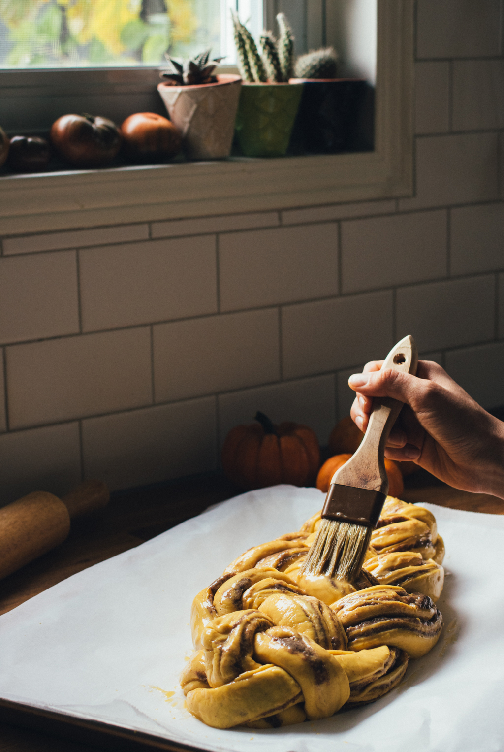 Pumpkin and Walnut Brioche