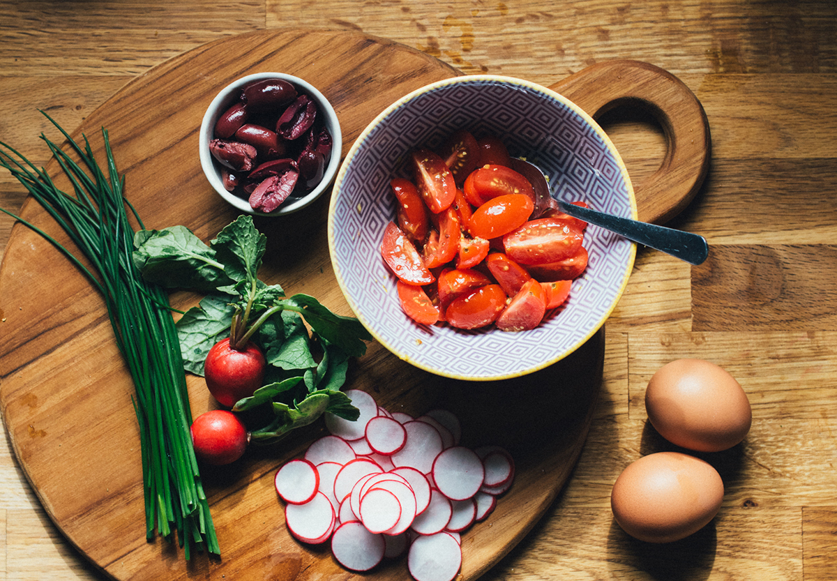 Seared Salmon Niçoise Ingredients