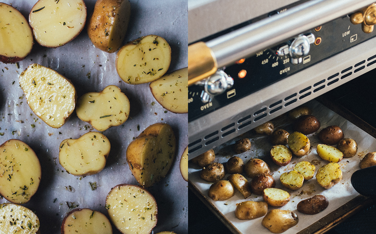 Roasted Potatoes for Seared Salmon Niçoise