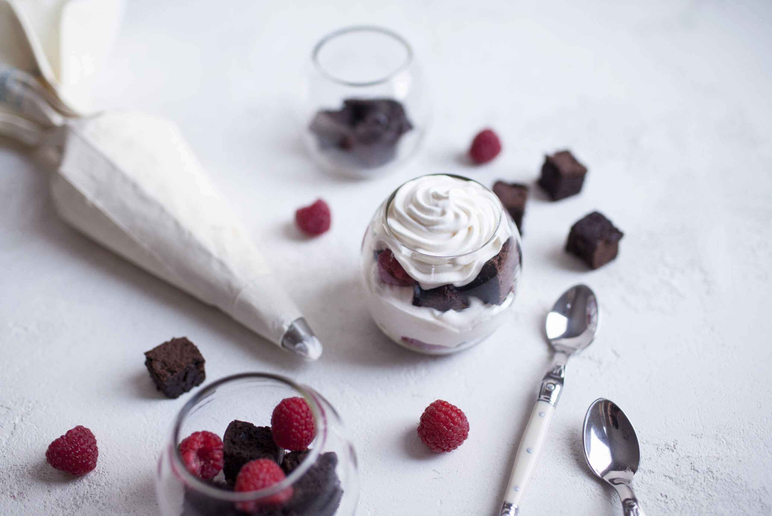Valentine’s Brownie & Berry Trifles