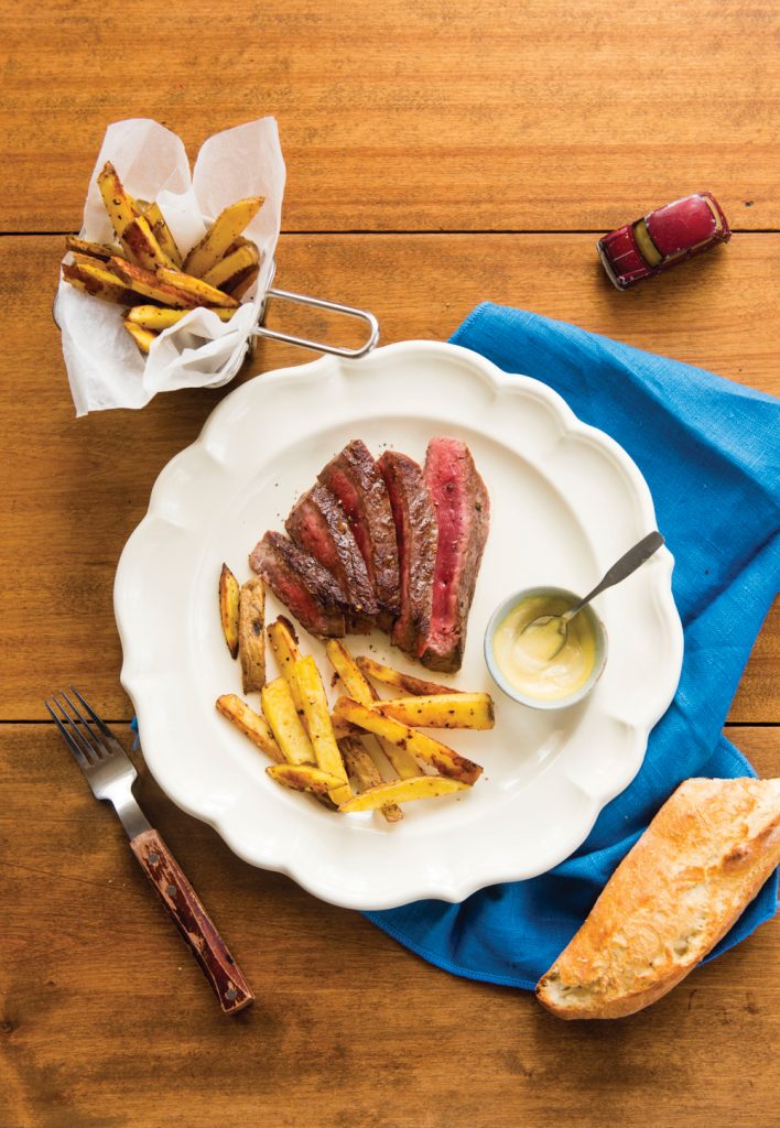 Steak frites from In the French kitchen with kids by Mardi Michels