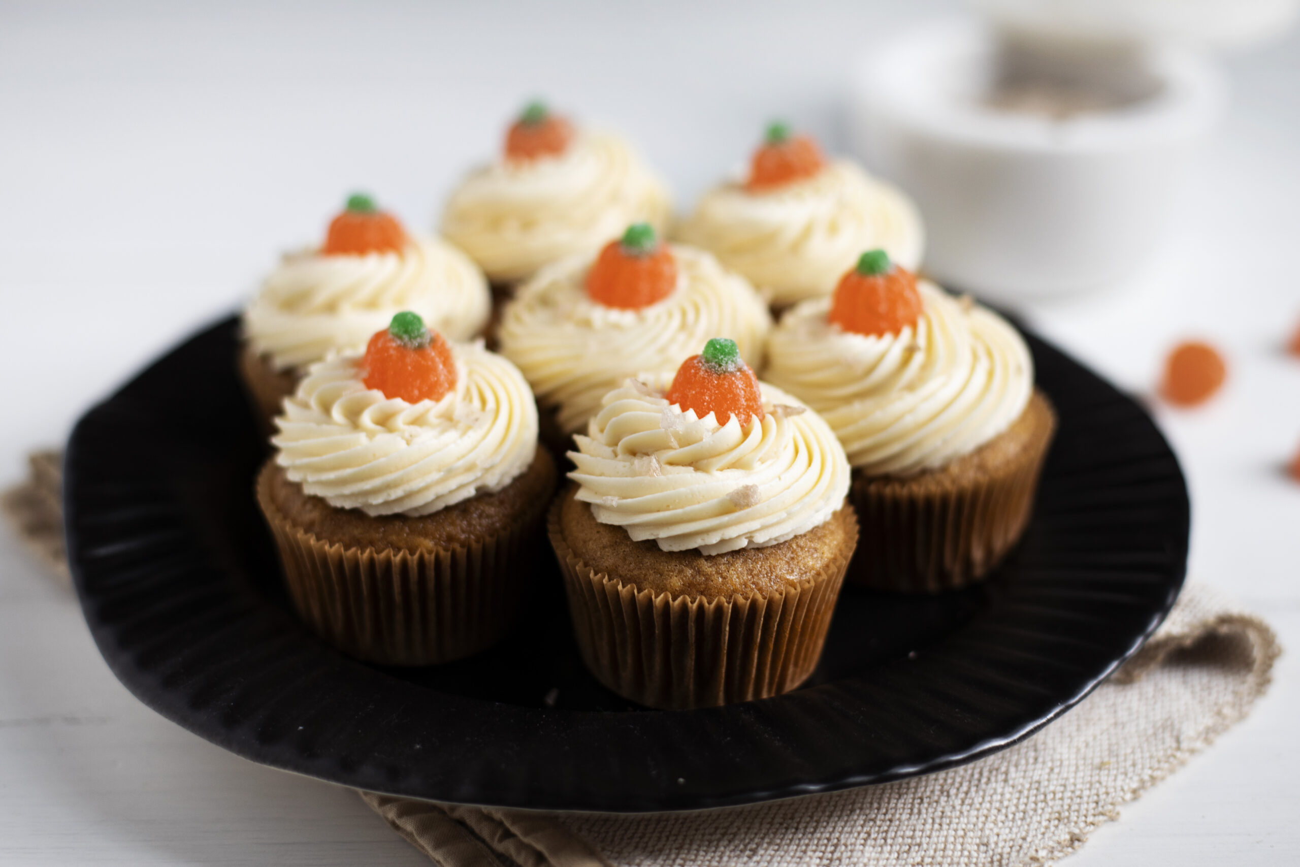 Pumpkin Cupcakes with Salted Caramel Buttercream