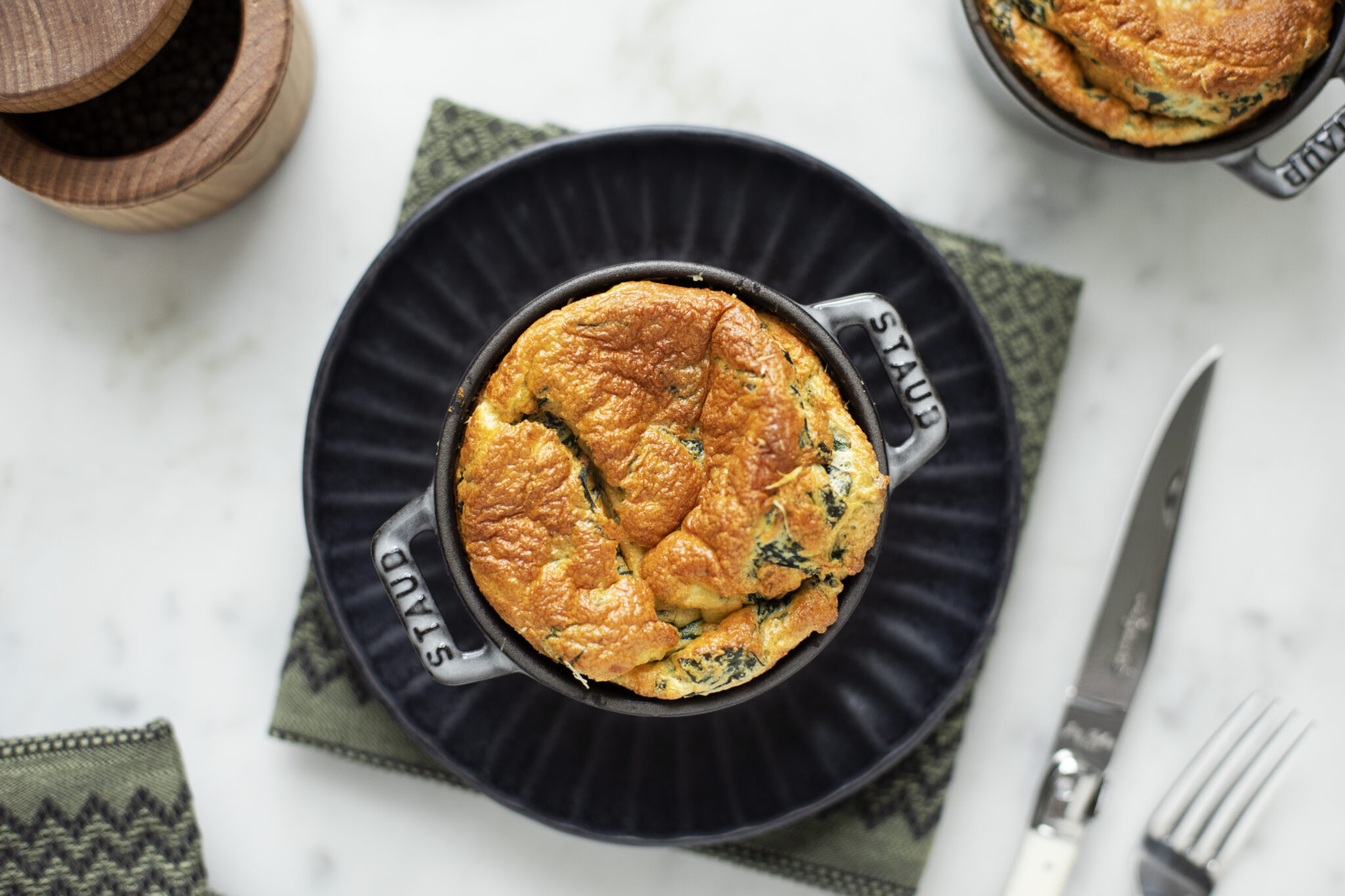 Spinach and Mushroom Soufflé