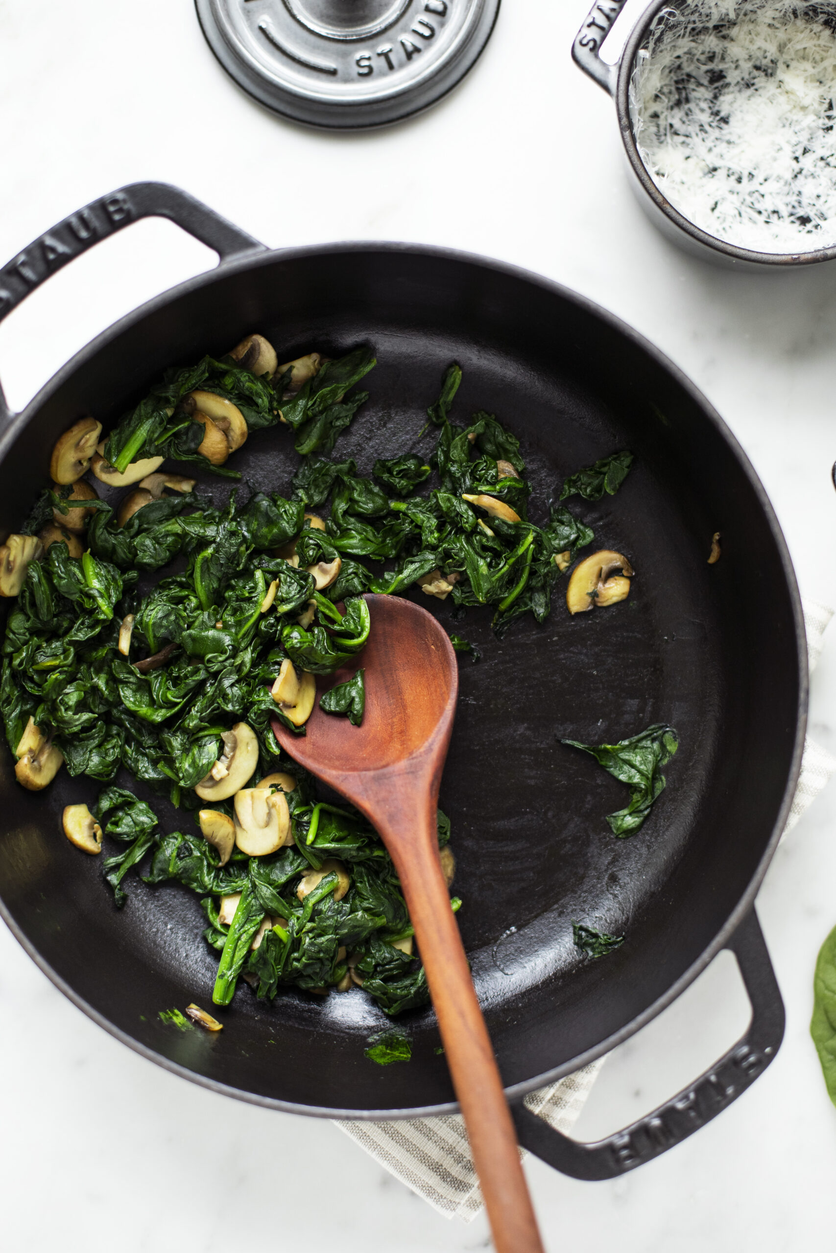 Spinach and Mushroom Soufflé