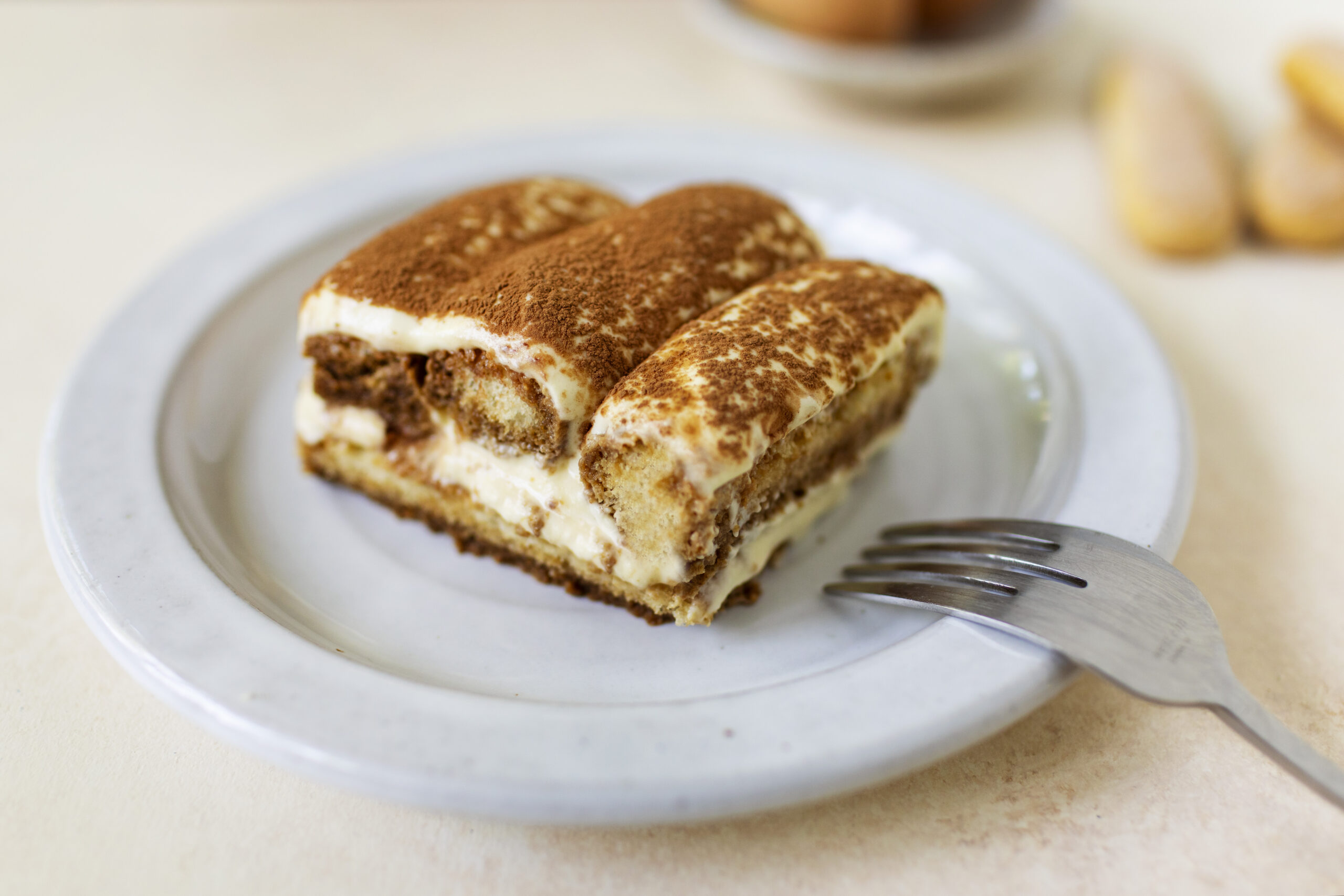 Tiramisu - Classically prepared but with cooked egg yolks instead